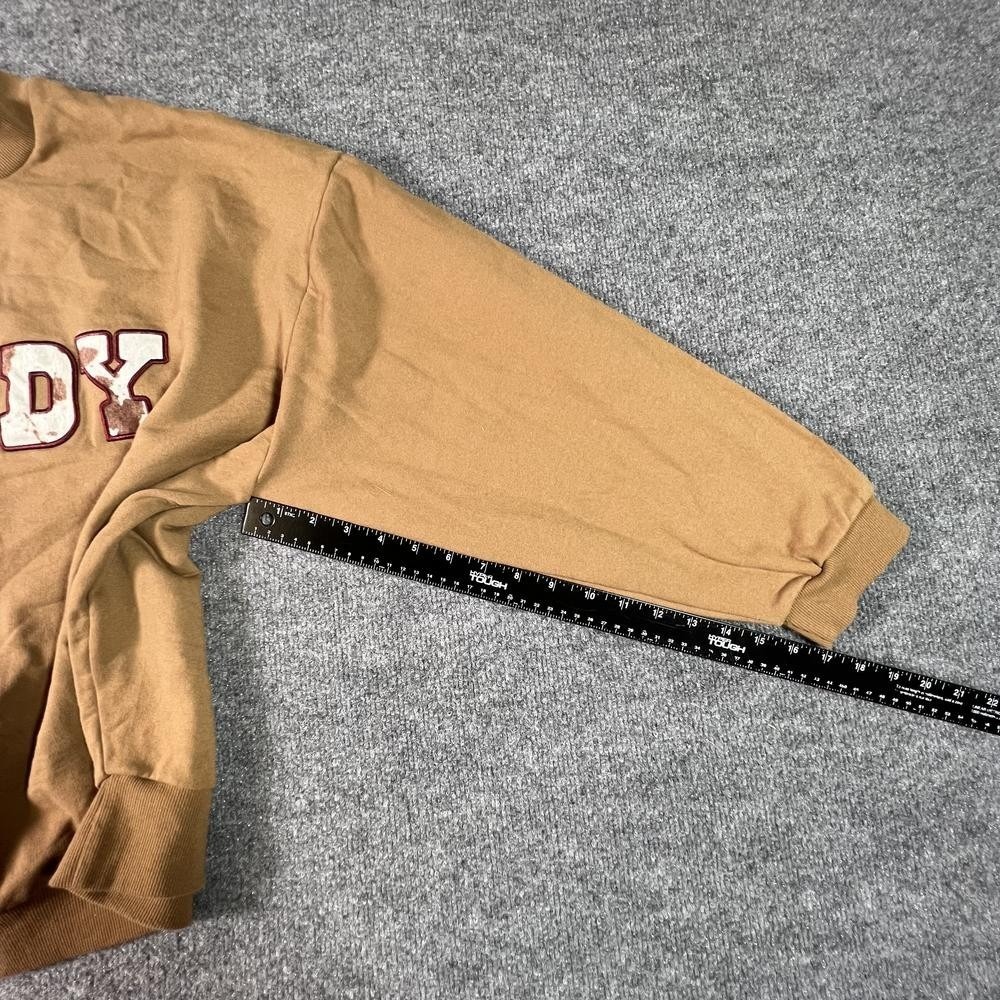 Special Thanks "Howdy" Sweatshirt Women's L Brown Cotton Fleece-Lined Hiking - Picture 4 of 10